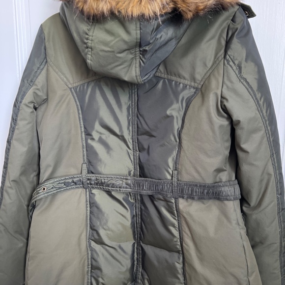 Miss Sixty Moto Two Tone Green Quilted Jacket with detachable hood - Picture 10 of 13